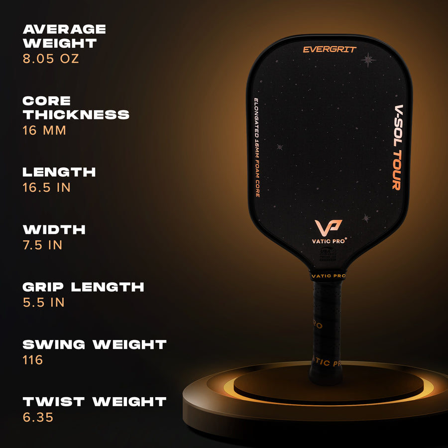 Vatic Pro V-Sol Tour Elongated pickleball paddle
